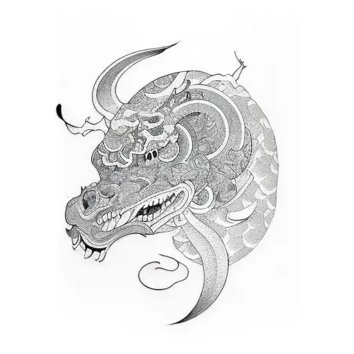 Long Tattoo design about life with lines connected tattoo design idea