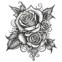 roses  fuck cancer tattoo design idea