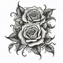 roses  fuck cancer tattoo design idea
