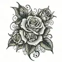 roses  fuck cancer tattoo design idea