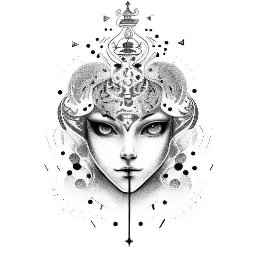 persona espirituale y con magia musical tattoo design idea