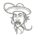 chili pepper with face and hat tattoo design idea