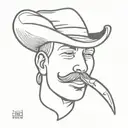 chili pepper with face and hat tattoo design idea