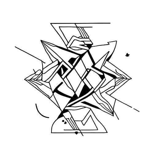3 triangle  tattoo design idea