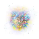 firework island tattoo design idea