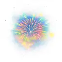 firework island tattoo design idea