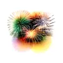 firework island tattoo design idea