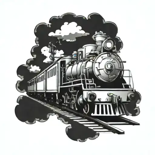 train tattoo design idea