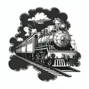 train tattoo design idea