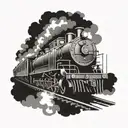 train tattoo design idea