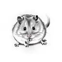 Hamster tattoo design idea