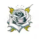 rose dripping blood tattoo design idea