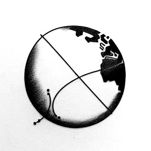 atlas holding up the bloch sphere tattoo design idea