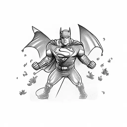 A project manager superhero protecting their team tattoo design idea