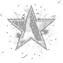 Arizona theme, Arizona flag as a sunset but replace the star with the sun, cactus, mountains, hummingbird, flowers, blac tattoo design idea