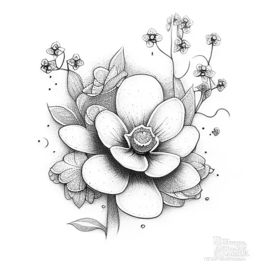 Forget me nots, tattoo design idea