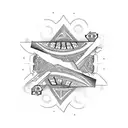 playing cards with family tattoo design idea