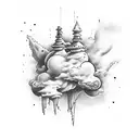 filler cloud tattoo design idea