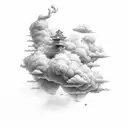 filler cloud tattoo design idea