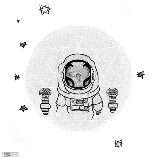 bandana Moonman dont Tell me sky is the Limit when there are foodprints on the Moon  tattoo design idea