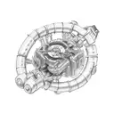 A biomechanical circuit board embedded in a robotic arm tattoo design idea