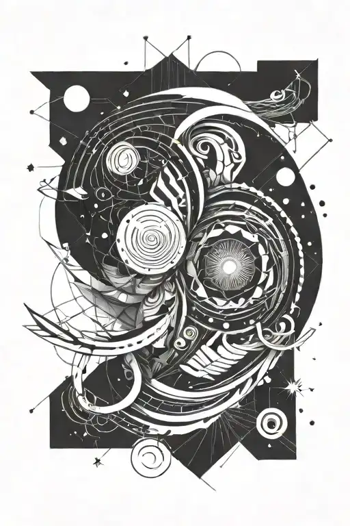 spiral galaxy tattoo design idea