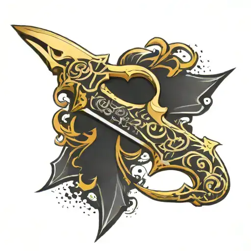 csgo karambit knife tattoo design idea