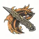 csgo karambit knife tattoo design idea