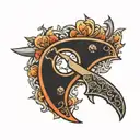 csgo karambit knife tattoo design idea