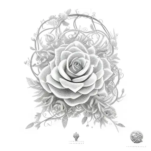 Combine Greek god Dionysius with a floral element like a blooming flower or a wreath of vines tattoo design idea