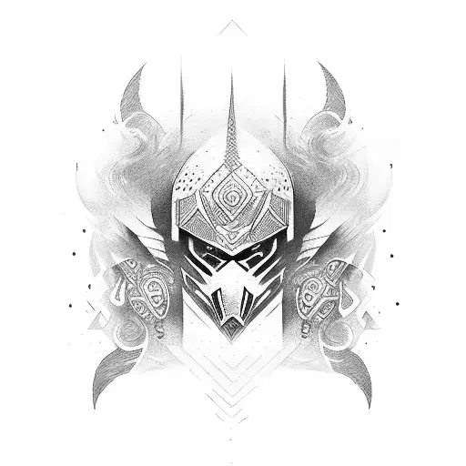 warrior tattoo design idea