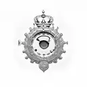 King's Crown, Jambiya, pocket watch, nautical, evil eye tattoo design idea