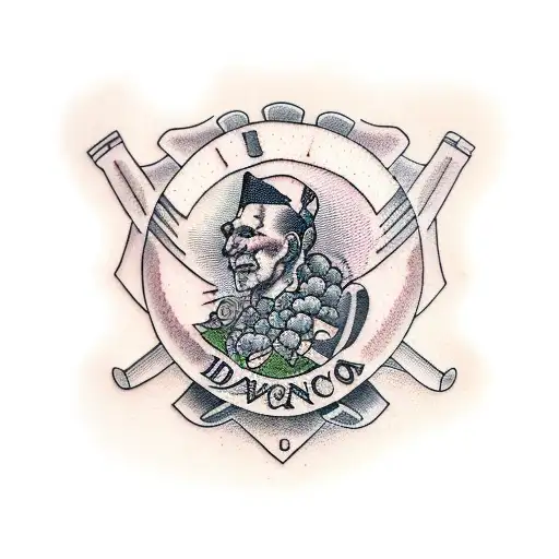 DOCG Italian wine label tattoo design idea