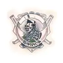 DOCG Italian wine label tattoo design idea