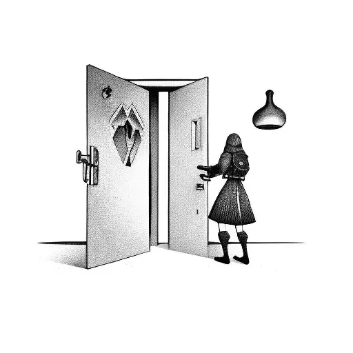 A door opening tattoo design idea