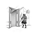 A door opening tattoo design idea