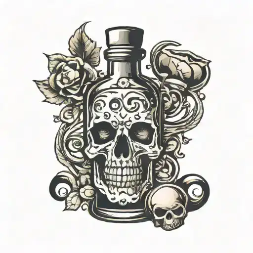 poison bottle  tattoo design idea