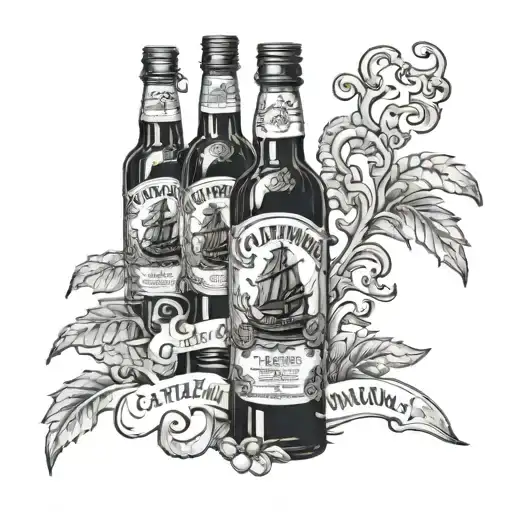  bottle of captain morgan tattoo design idea