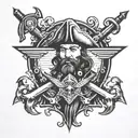 captain morgan tattoo design idea