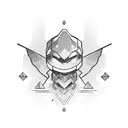 Combine elements from the client's favorite video game and anime in a dynamic action scene tattoo design idea