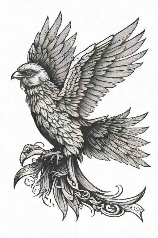 forearm bird wings spread tattoo design idea