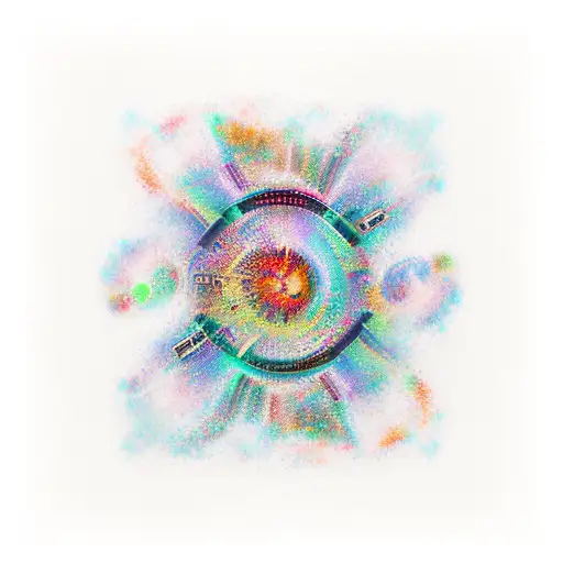 colorful infinitum tattoo design idea