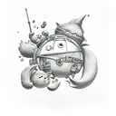 studio ghibli soot sprite tattoo design idea