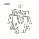 minecraft couples tattoo design idea