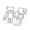 minecraft couples tattoo design idea