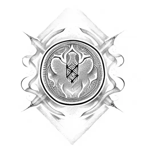 Ambigram of the phrase "fortis fortuna adiuvat"  tattoo design idea