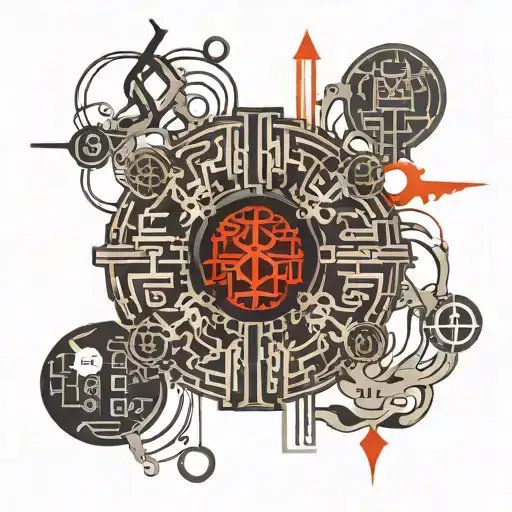 matrix code tattoo design idea