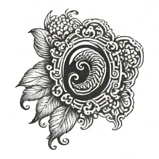 black ring on thumb print tattoo design idea