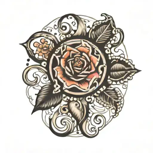 black ring finger tattoo design idea