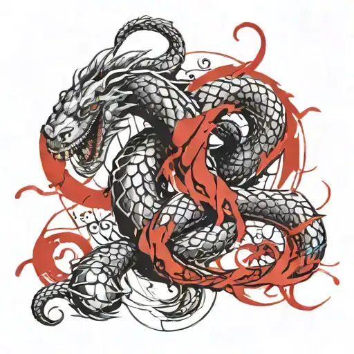 jormungandr runes tattoo design idea